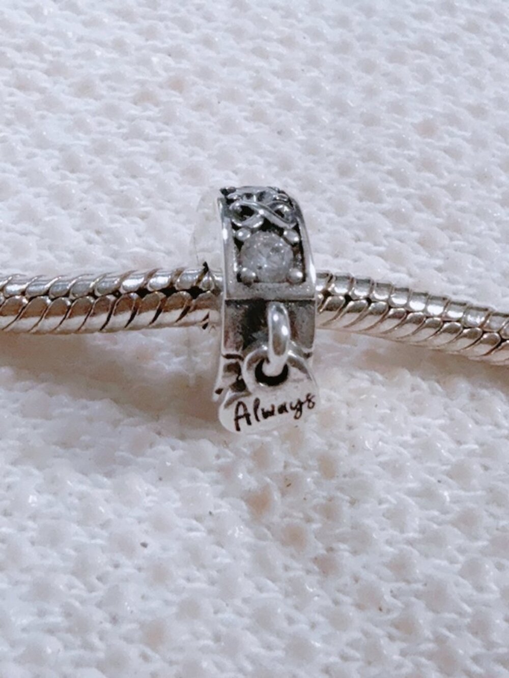 Family Always Pave Clip Charm S925 Silver Charm For Pandora Bracelet Necklace